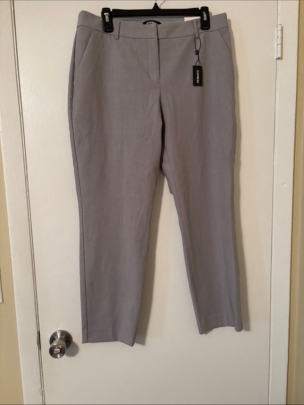 Express Light Gray Cropped Ankle Pants